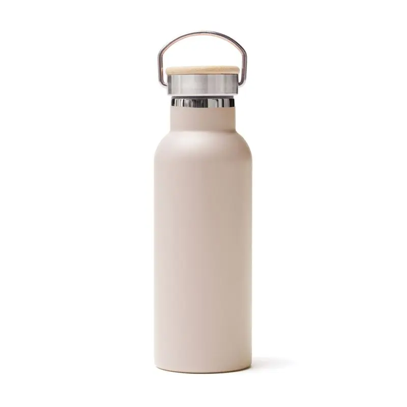 Beige VINGA Miles 500ml Stilvolle Kompakte Thermoflasche