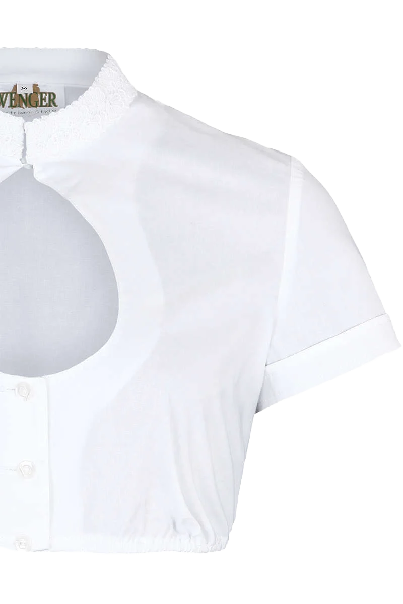 Dirndl-Bluse mit Loch Ausschnitt