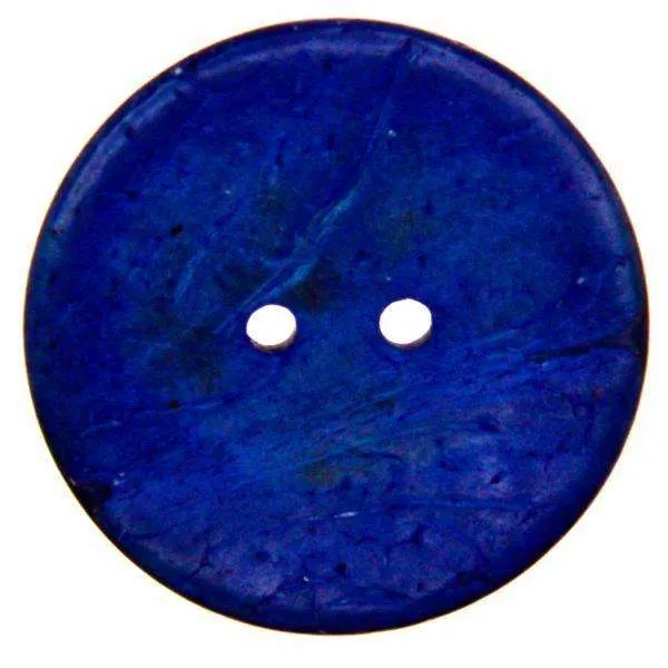 Kokos-Holzknopf Blau 2-Loch – HK-181-BLAU-2