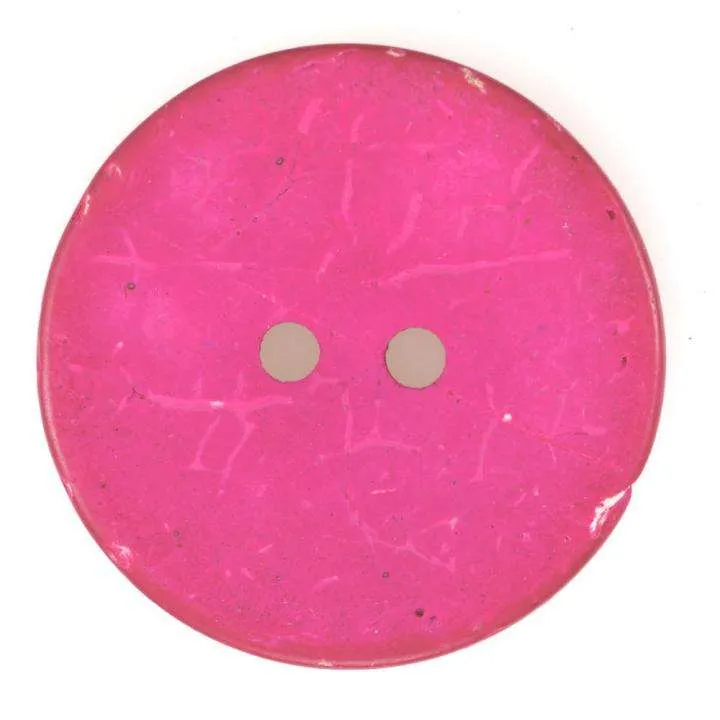 Kokos-Holzknopf Rosa/Pink 2-Loch – HK-189-PINK