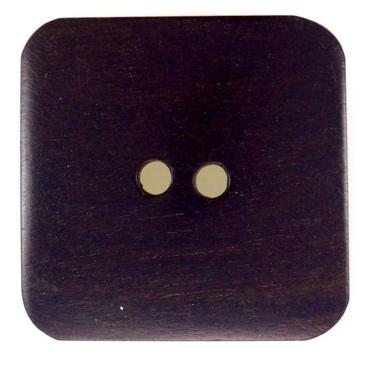 Holzknopf Braun 2-Loch – HK-177-A