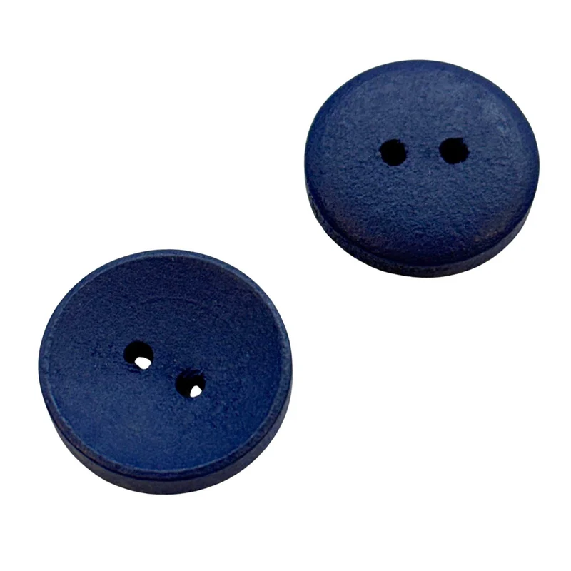 Holzknopf Blau 2-Loch – HK-191-DBLAU