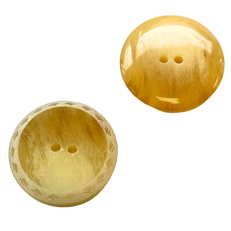 Knopf Gemusterter Rand Creme Beige – Kunststoffknopf KBG-27