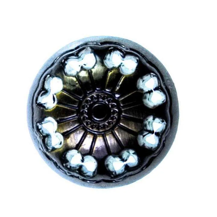 Trachtenknopf Blumenmotiv Gold – Metallknopf TK-123