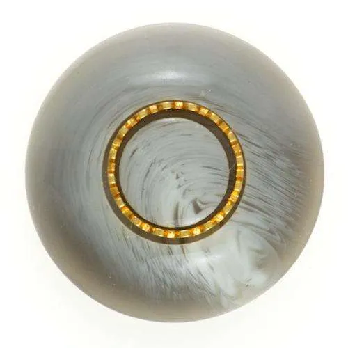 Ösenknopf meliert Gold Metalleinsatz Grau – Kunststoffknopf KG-77
