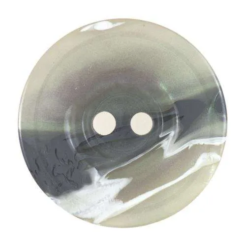 2-Loch Knopf Meliert Grau – Kunststoffknopf KG-100
