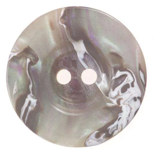 Knopf Perlmutt Optik Creme Grau meliert – Kunststoffknopf KBG-100