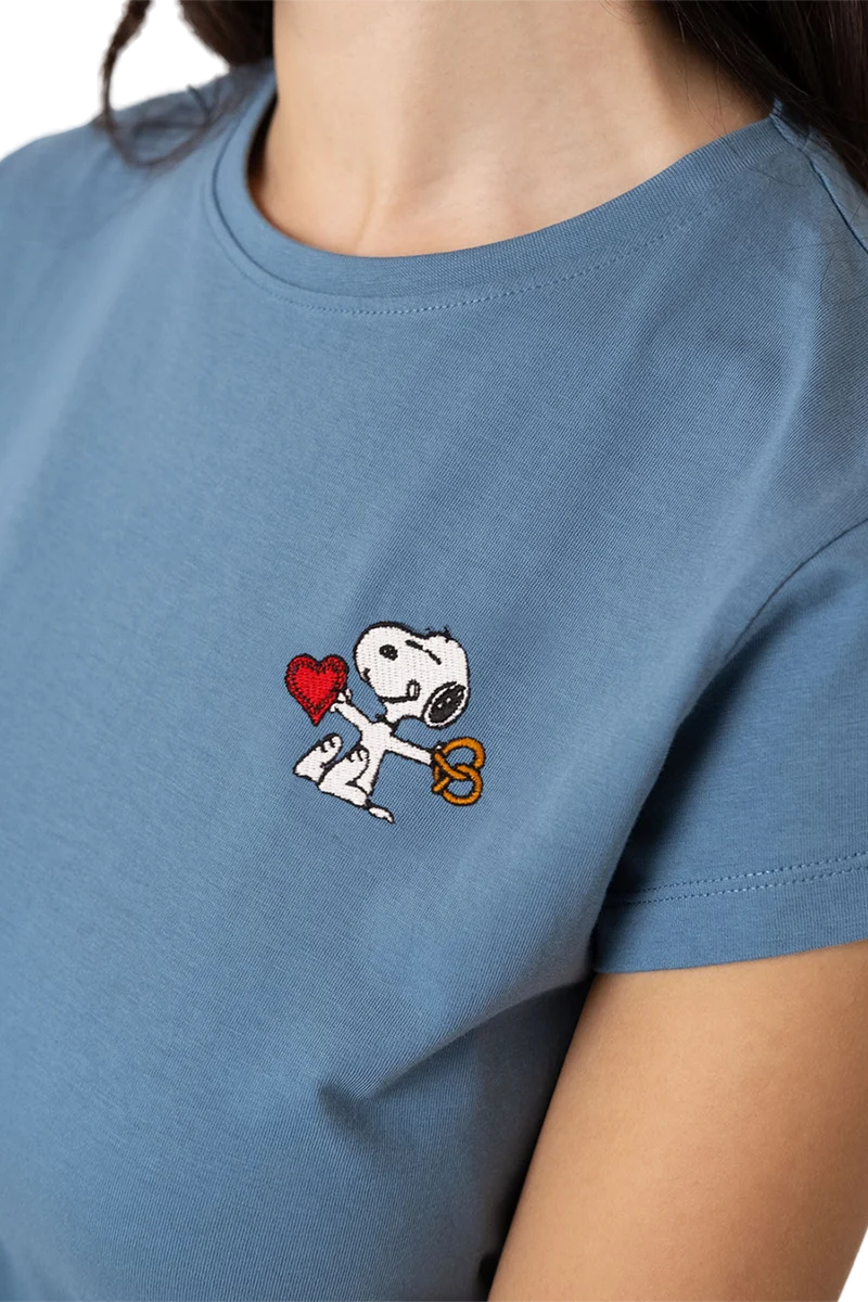 Damen T-Shirt Peanuts-Stickerei 'Peanuts Snoopy'