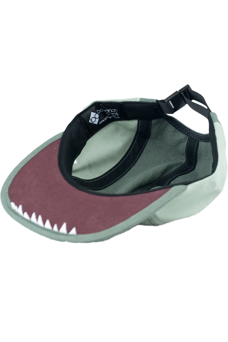 Kinder Cap aus Baumwolle und Leinen mit Dino-Design