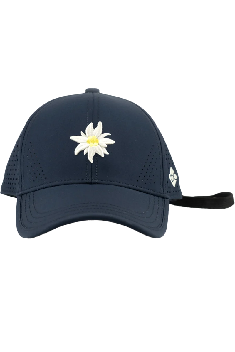 Unisex Curved-Cap mit Edelweiß-Design für Outdoor und Sport