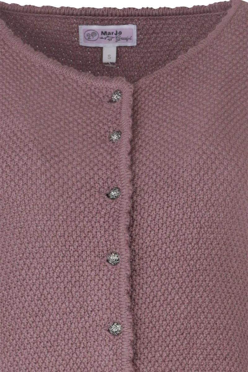 Dirndl-Strickjacke mit rundem Ausschnitt
