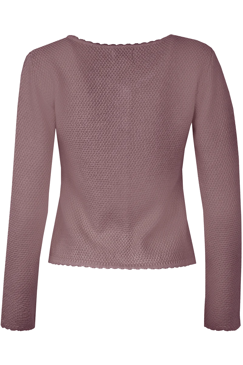 Dirndl-Strickjacke mit rundem Ausschnitt