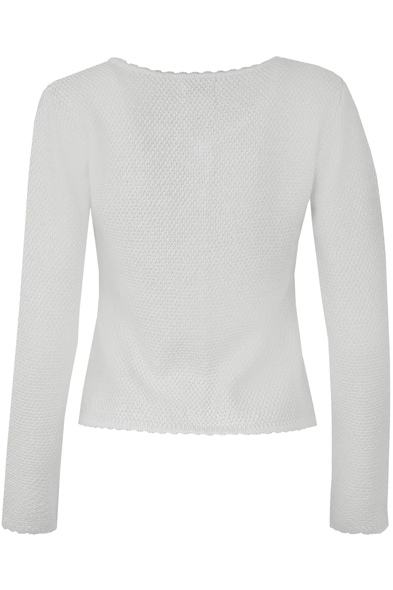 Dirndl-Strickjacke mit rundem Ausschnitt
