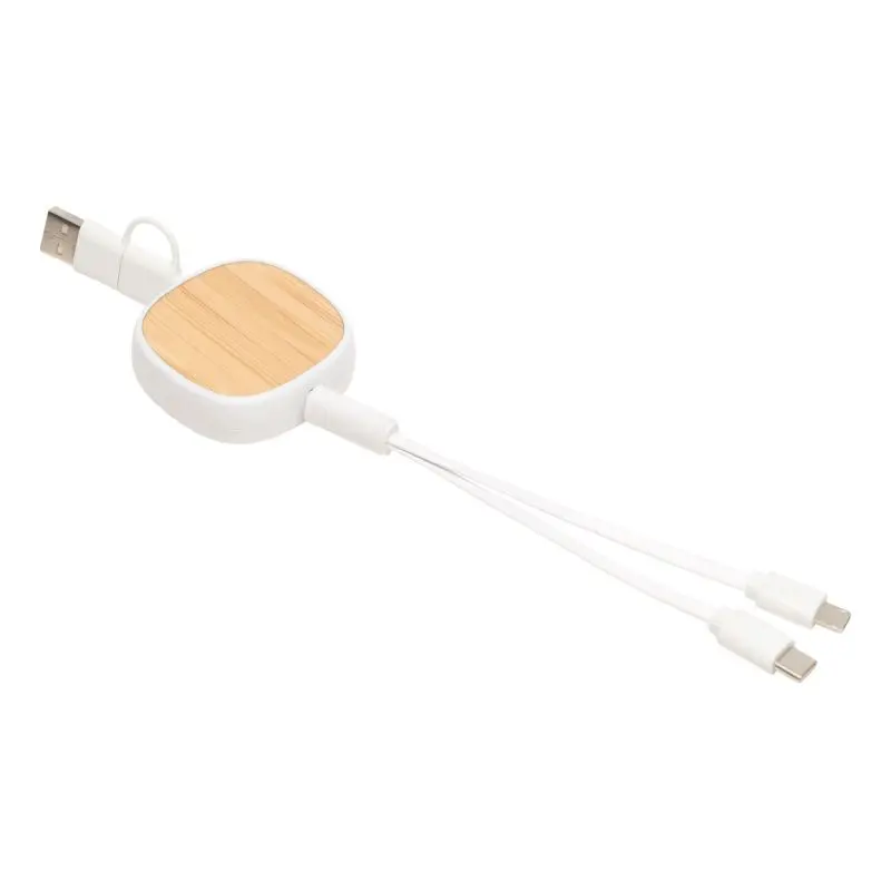 ROLL ON Aufrollbares Ladekabel - Braun-Weiß