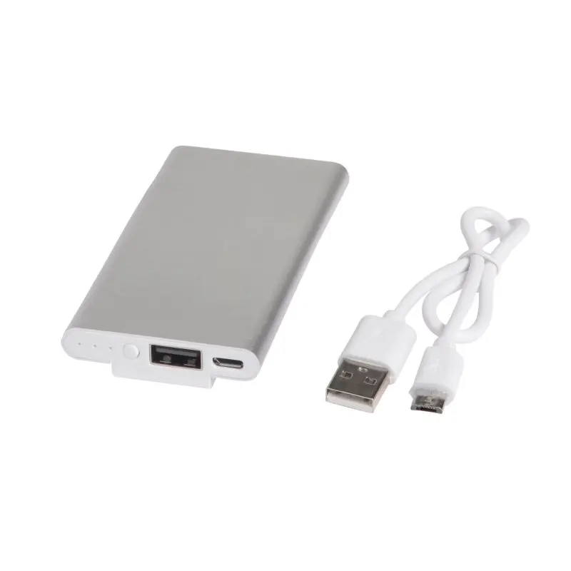 CLIP Powerbank - Zweifarbiges Design in Silber und Weiß