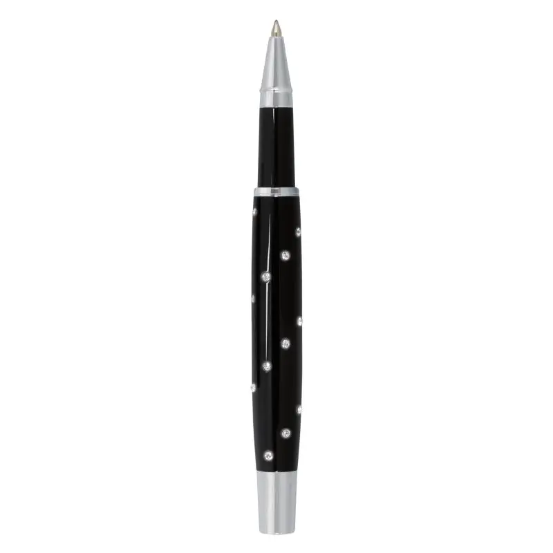 RIGA Tintenroller - Elegantes Schwarz-Silber Design - Langlebige Mine