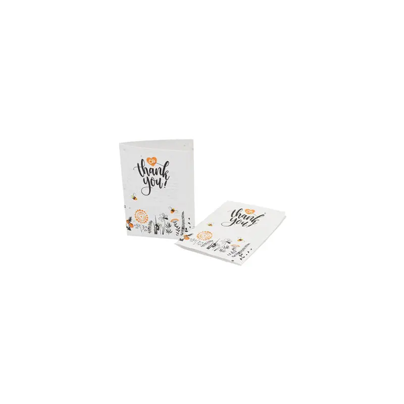 DIN A6 Samenpapier-Klappkarte mit Blumenmischung - Bedruckt & Ökologisch