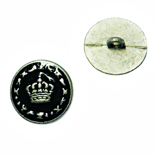 Metallknopf Kronenmotiv Grau – Uniformknopf MK-531AS