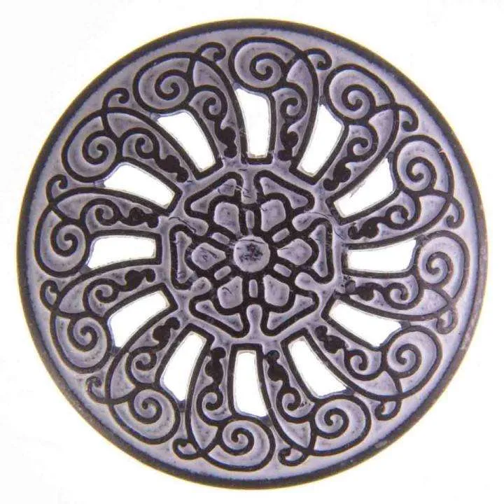 Metallknopf filigran Weiß – Trachtenknopf MK-542