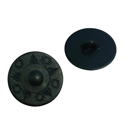 Metallknopf Muster Schwarz – Öse MK-56SCHWARZ
