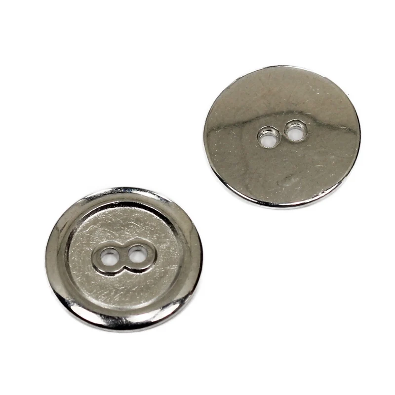 Metallknopf Muster flach Altsilber-Silber – Uniformknopf MK-60