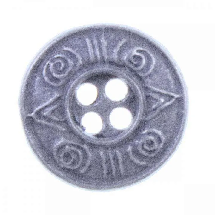 Metallknopf Muster Altsilber-Silber – 4-Loch MK-6AS