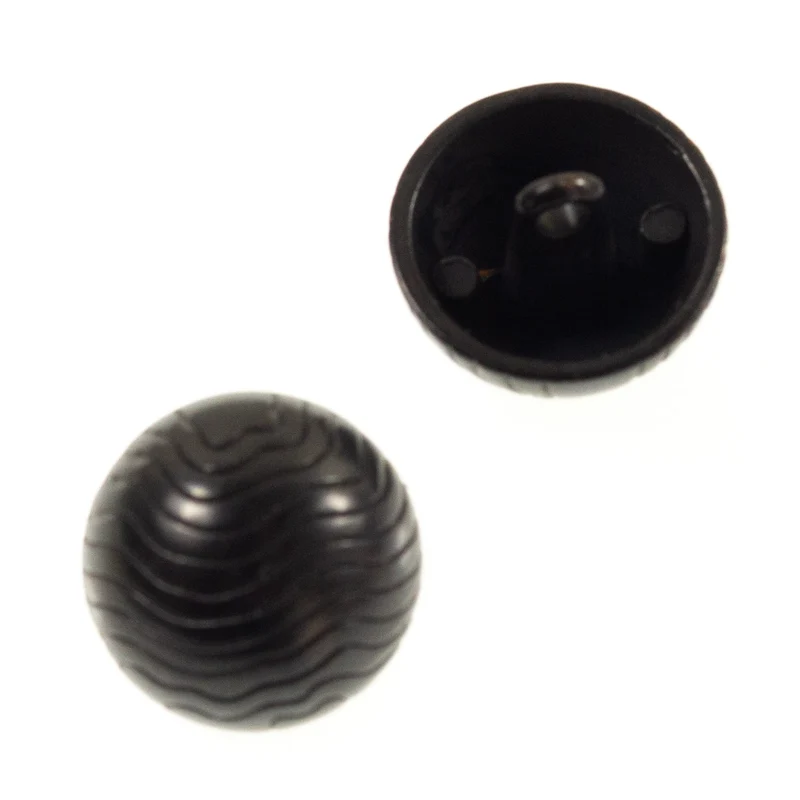 Metallknopf Halbkugel Schwarz – Öse MK-70