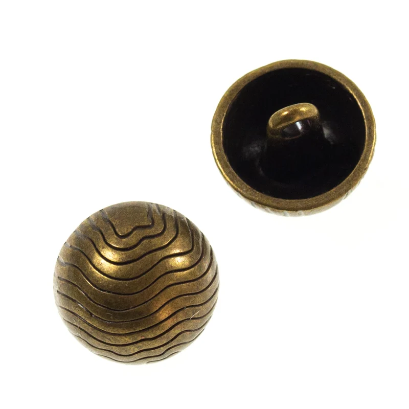Metallknopf Halbkugel Messing – Öse MK-70