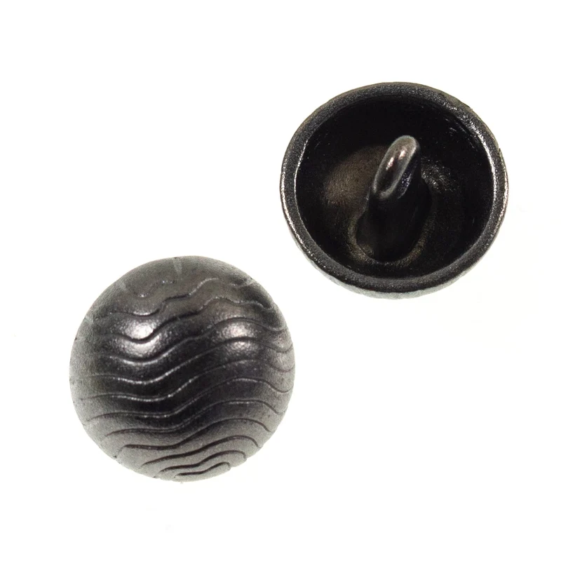 Metallknopf Halbkugel Altsilber-Silber – Öse MK-70
