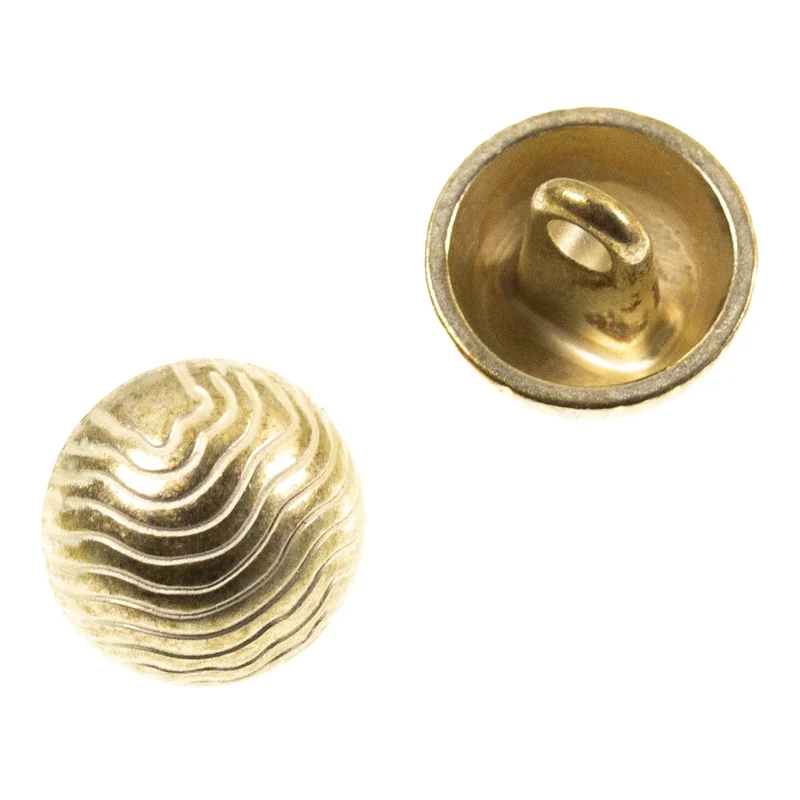 Metallknopf Halbkugel Messing – Trachtenknopf MK-70-SILBERMESSING