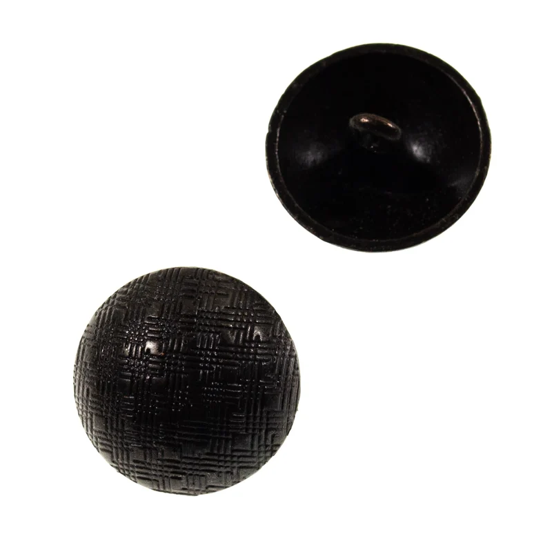 Metallknopf Korbmuster Muster Halbkugel Schwarz – Trachtenknopf MK-77