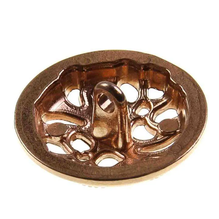 Metallknopf Blumenmotiv Muster Gold – Trachtenknopf MK-85