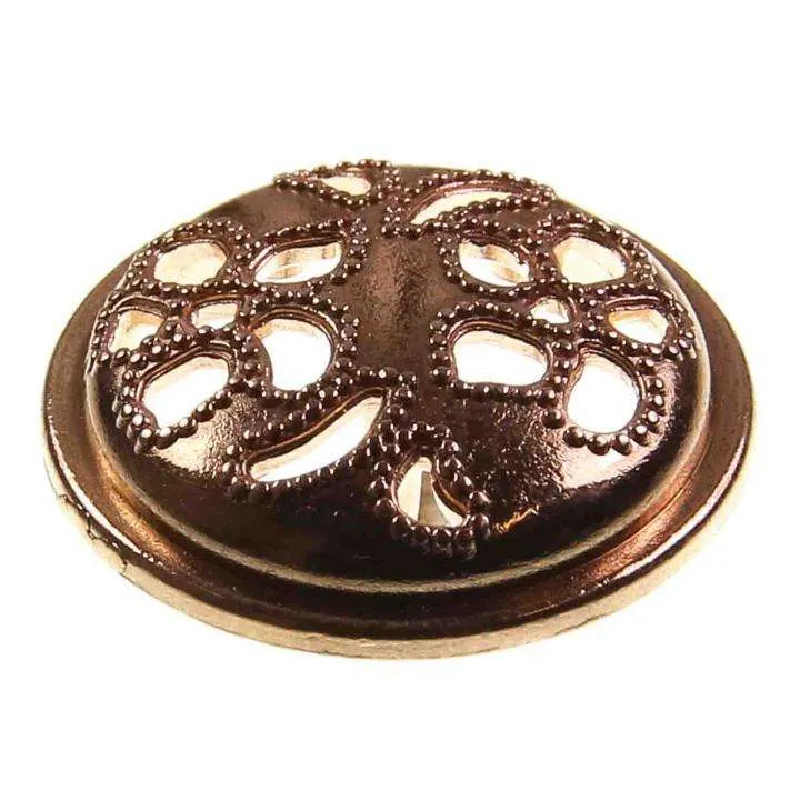 Metallknopf Blumenmotiv Muster Gold – Trachtenknopf MK-85