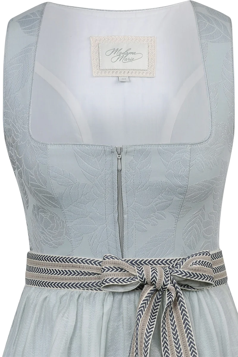 Langes Dirndl mit erhabenem floralem Design