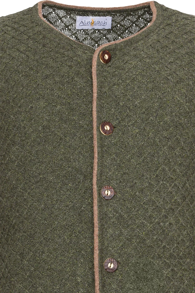 Herren Woll-Strickjacke mit Muster