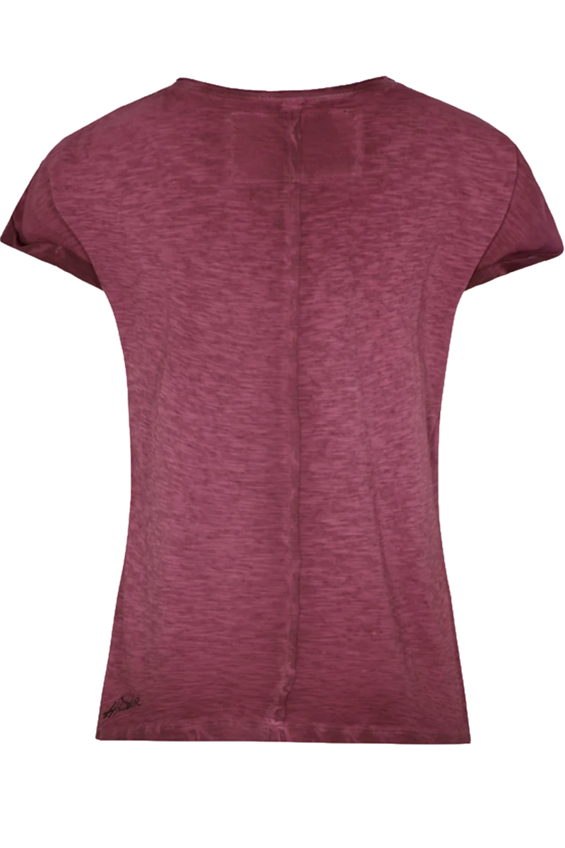 Damen T-Shirt mit Kuhmotiv und Paillettenschriftzug