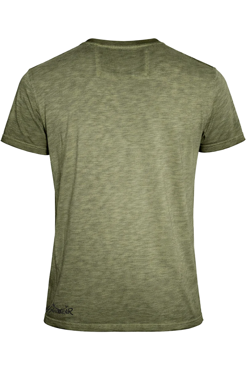 Herren T-Shirt mit Specht-Druck und Stickerei