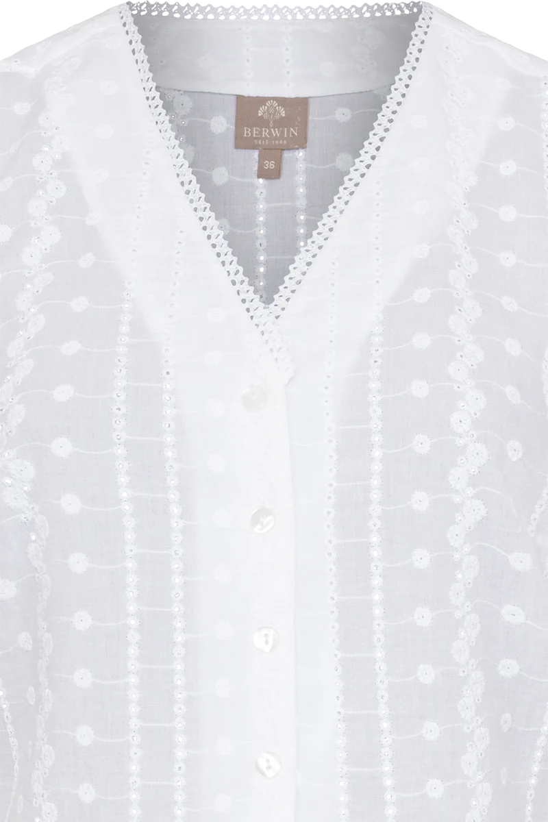 Damen Bluse Tracht mit Puffärmel