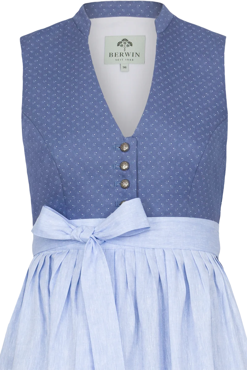 Langes Schwangerschaftsdirndl mit Streublumendruck