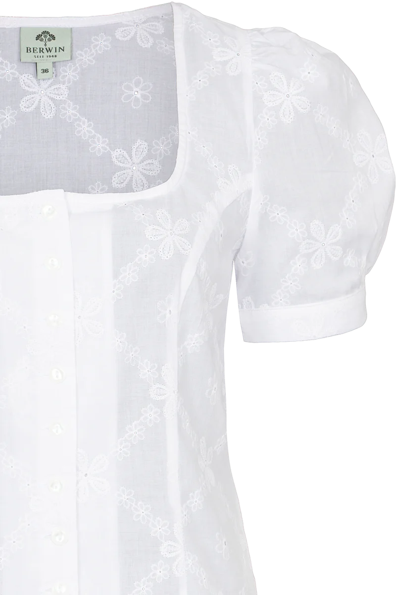Damen Miederbluse mit Puffärmel