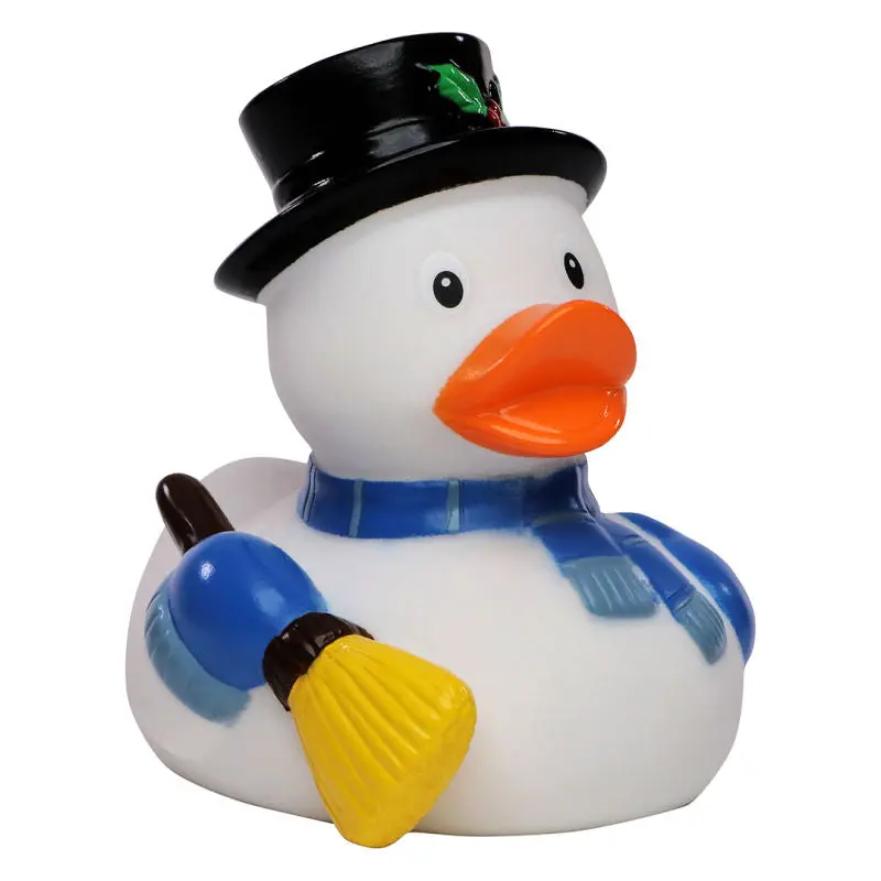 Schnabels Quietsche-Ente Schneemann in Weiß - Winterliches Badespielzeug