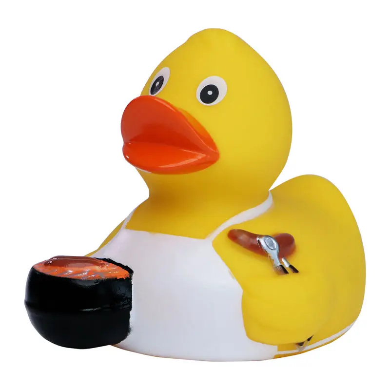 Schnabels Quietsche-Ente Grillmeister in Bunt - Sommerliches Grill-Spielzeug