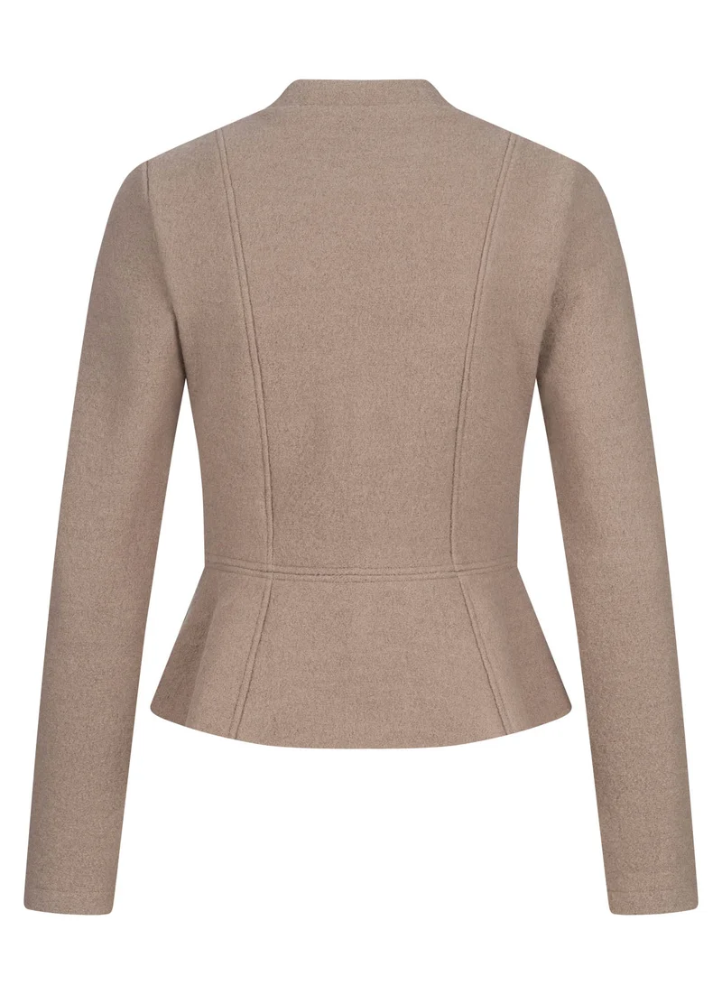 STEHKRAGEN BLAZER VINTAGE WALKLODEN TAUPE