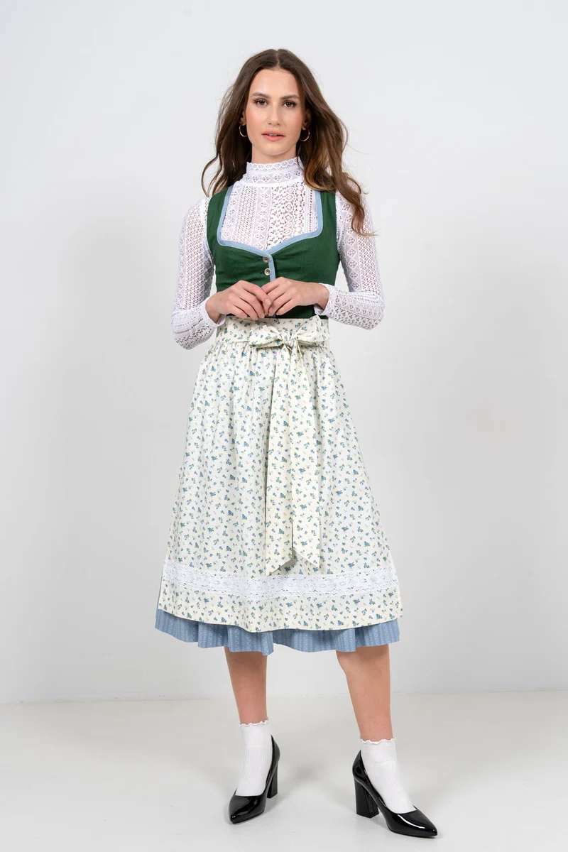 LEINEN DIRNDL MILLE FLEUR TANNENGRÜN