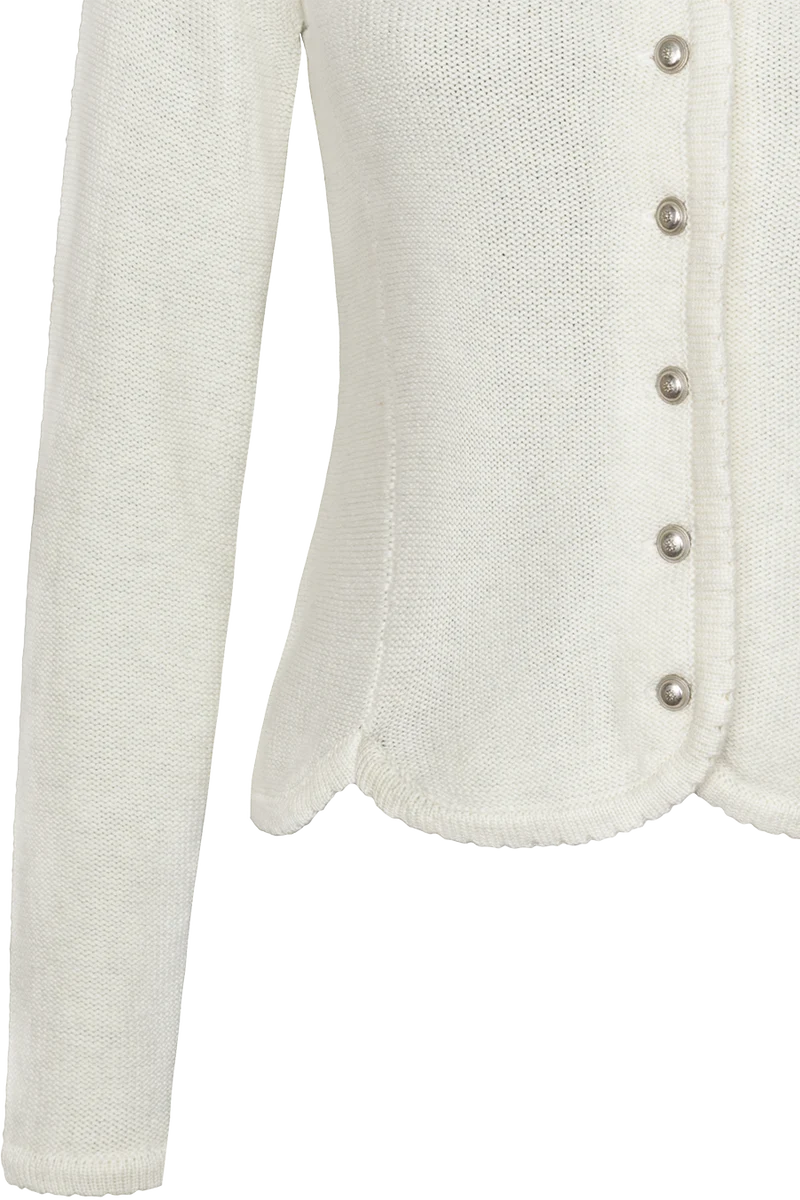 Damen Trachten-Strickjacke Dirndljacke - creme