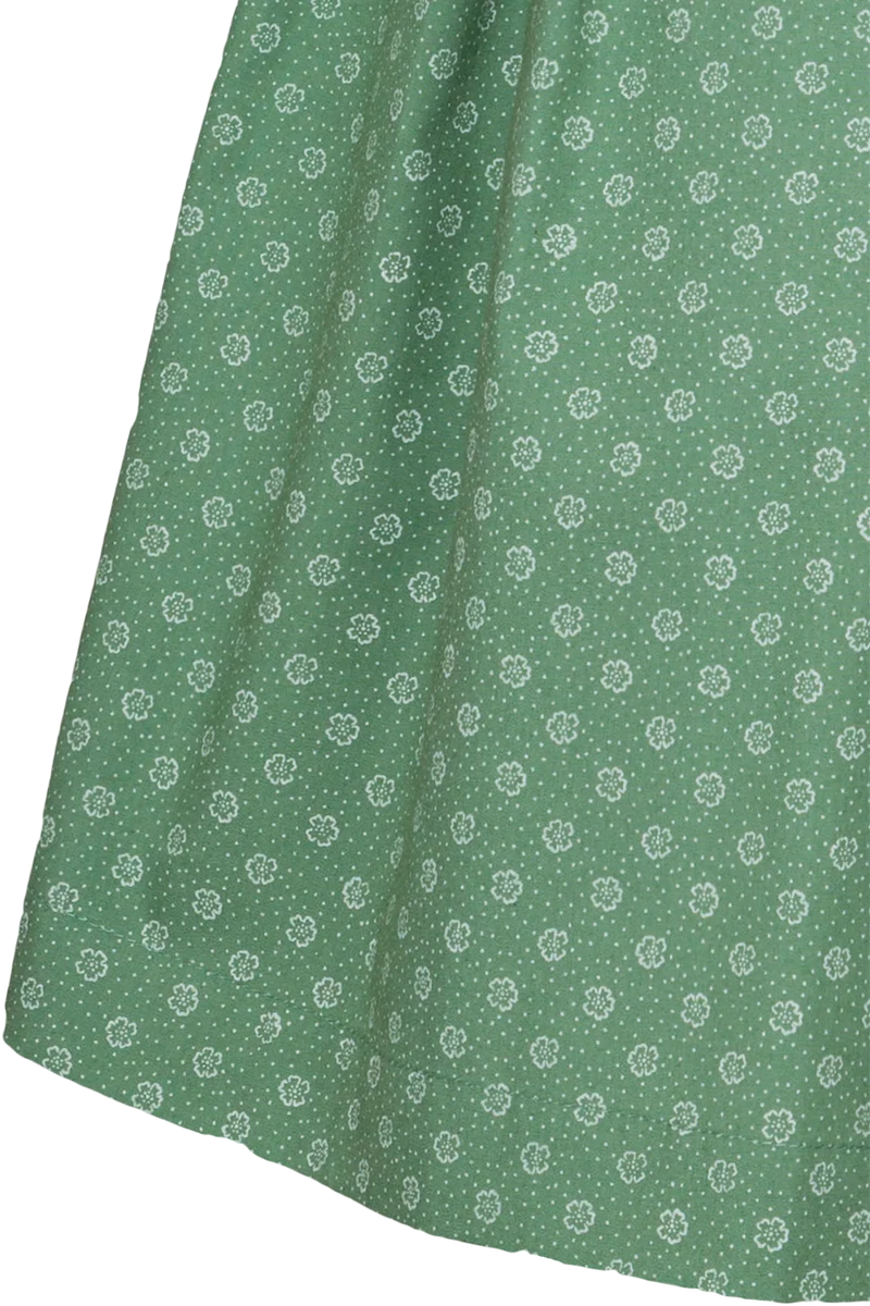 Kinderdirndl mit floralem Muster und Perlmuttknöpfen - lindgrün