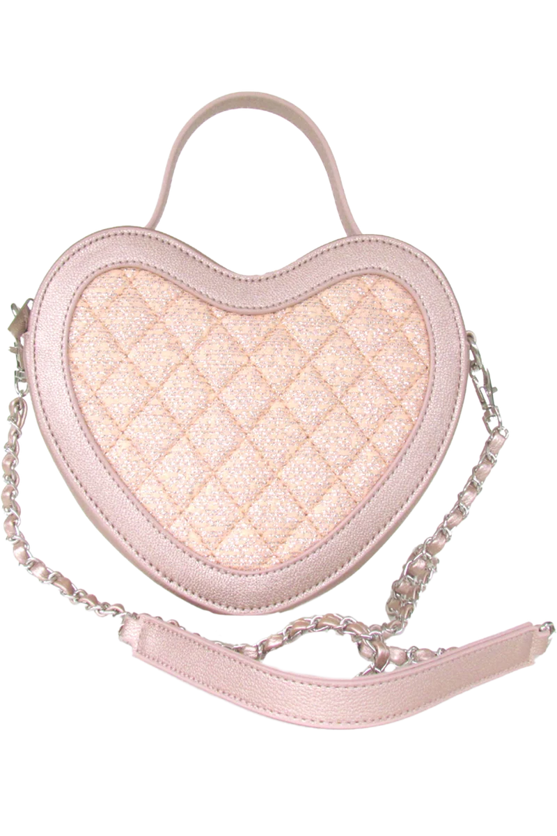 Damen Herztasche im Trachtenstil - rosa