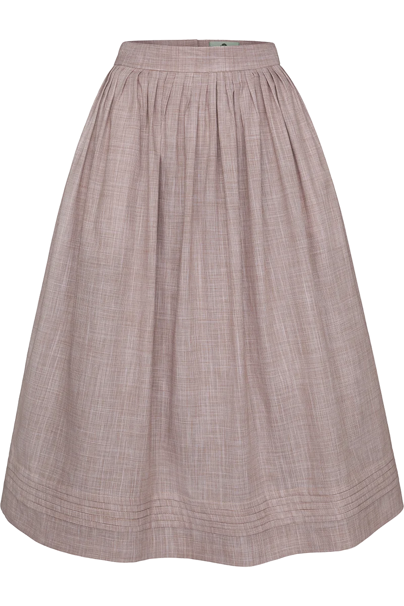 Karierter Baumwollrock 75 cm - braun