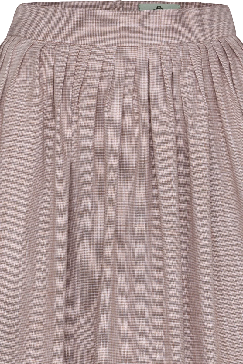 Karierter Baumwollrock 75 cm - braun