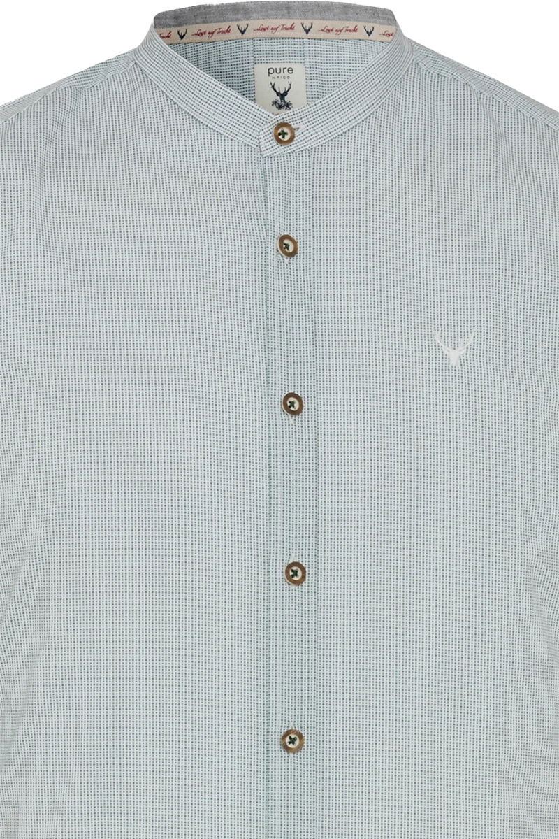Herren Trachtenhemd gemustert Slim Fit - grün